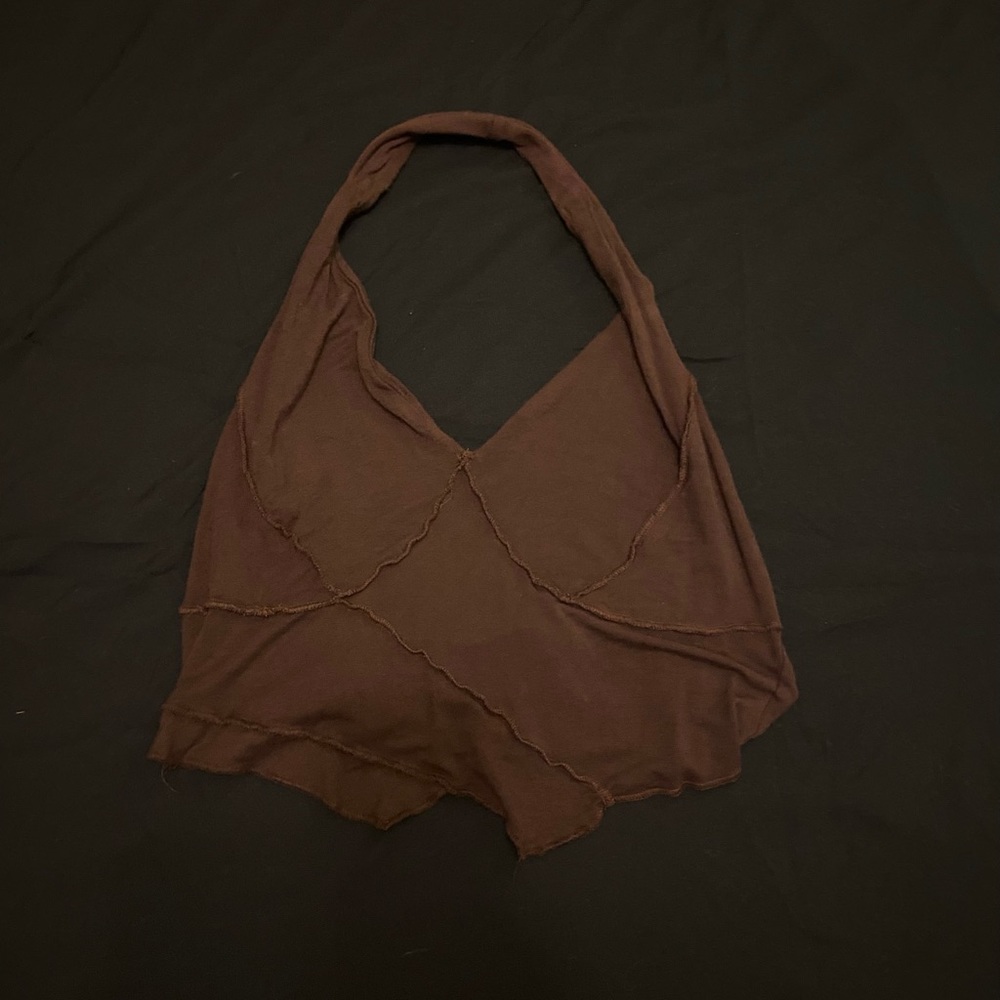 Liberty Love, XL,, brown crop top